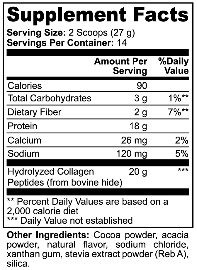 Grass-Fed Collagen Peptides: Chocolate